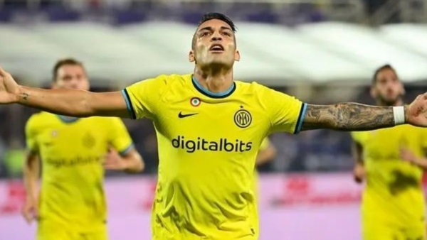 Lautaro Martínez, afilado a 11 días para el inicio del Mundial: anotó de cabeza en la goleada del Inter.