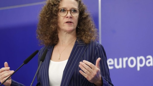 La eurodiputada liberal holandesa Sophie in 't Veld (del bloque centrista Renovar Europa).