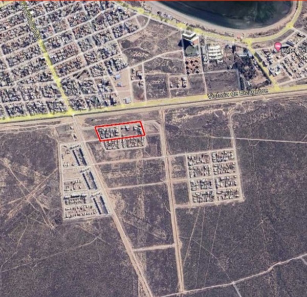 Mapa. La zona donde está ubicados los terrenos para su compra. 