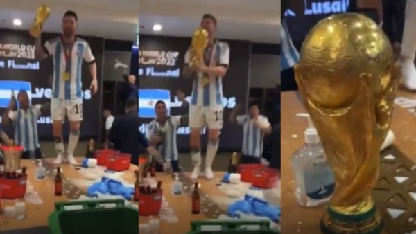 Argentina se convirtió el nuevo campeón del mundo y la "Scaloneta" festejó de la mejor manera en la intimidad del vestuario.