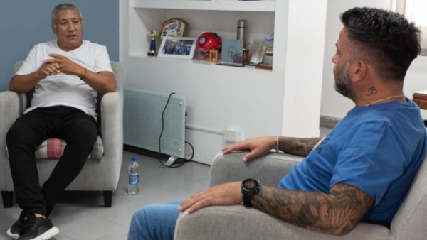 Pablo Mamet, en reunión con el secretario general del Sindicato de Empleados de Comercio, Alfredo Béliz.