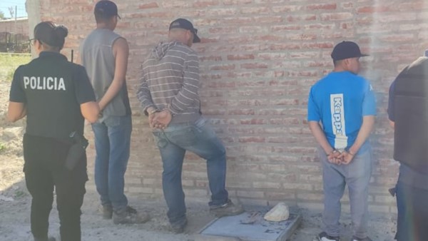 Los tres hombres fueron atrapados en la zona de La Calera de Trelew.