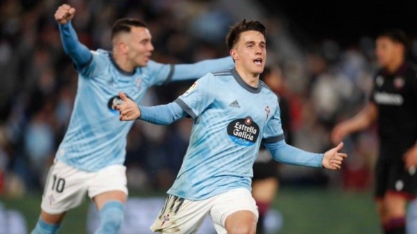 Franco Cervi, figura y autor del gol de Celta en Balaídos.