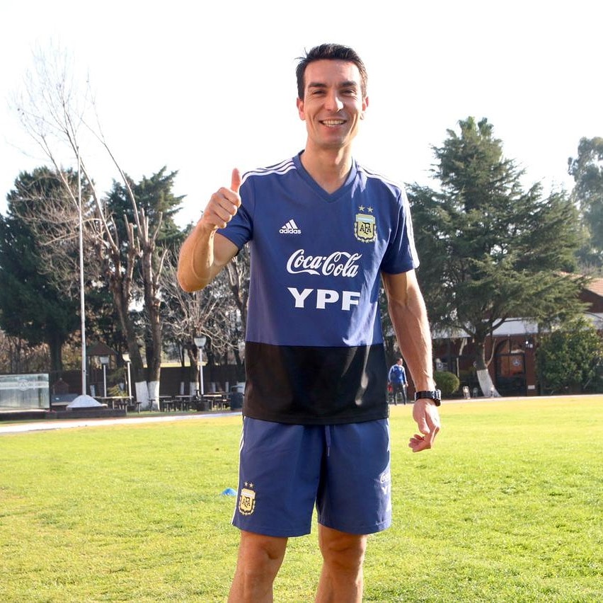Savorani, durante la pretemporada que hizo en el predio de la AFA en Ezeiza en enero.