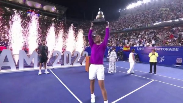 Cuarta consagración de Nadal en Acapulco y tercer torneo en 2022.