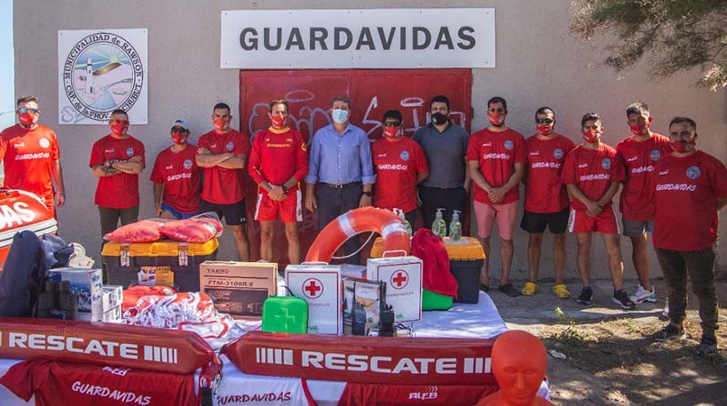 Damián Biss resaltó la tarea del Cuerpo de Guardavidas de Playa Unión.