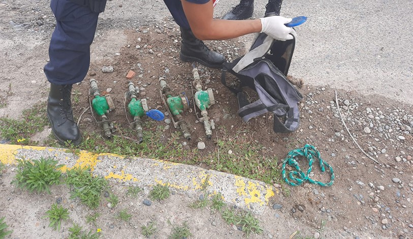 Dos hombres fueron detenidos ayer y los medidores recuperados.