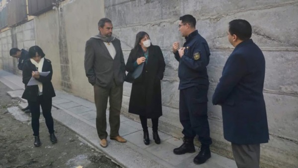 La jueza Ivana González recorrió las instalaciones de la Alcaidía.