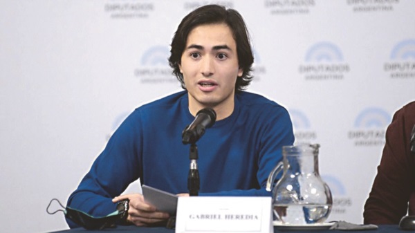 Gabriel Heredia, de Trelew, expuso en el Congreso de la Nación.