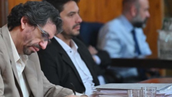 Condenado. Los jueces Enrique Guanziroli, Mario Reinaldi y Luis Giménez condenaron a Pablo Pugh.