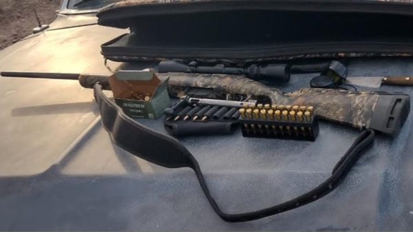 Tanto el arma y municiones halladas como la carne fueron incautadas.