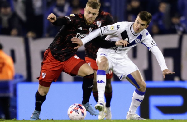 River y Vélez igualaron en dos goles. Foto: AFA.