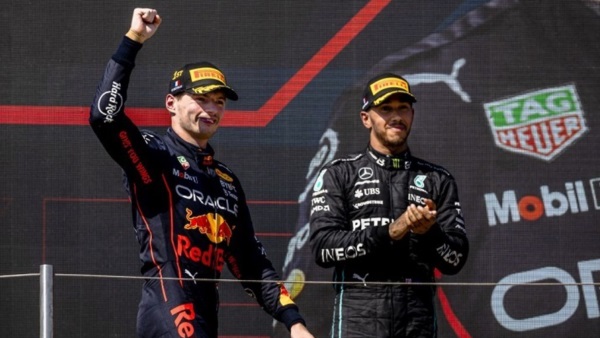 Tras la victoria de Verstappen en Francia y el 2do lugar de Hamilton, es la 30ma vez que ambos terminan en los primeros dos lugares del podio.