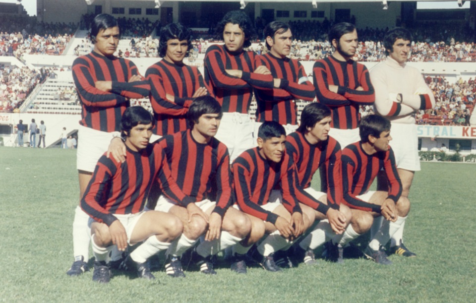 Equipo de Independiente de Trelew que jugó en el estadio monumental ante River. Se cumplen 50 años.