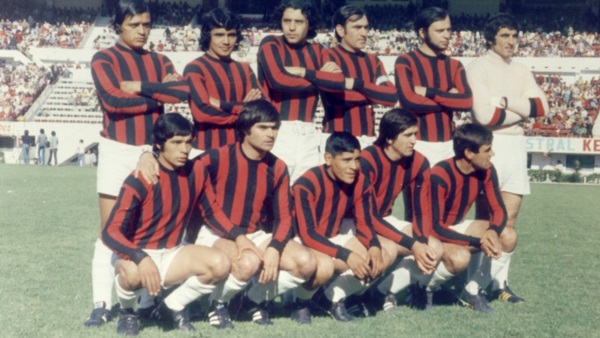 Equipo de Independiente de Trelew que jugó en el estadio monumental ante River. Se cumplen 50 años.
