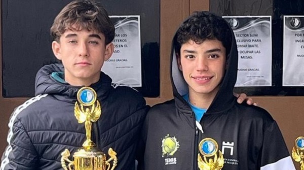 Estanislao Lassaga y Tiago Ranea, los finalistas del torneo sub 14.