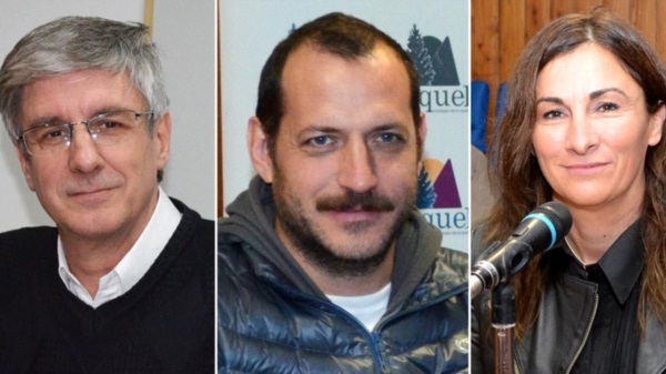 Polémica. Desde la izquierda, Ongarato, Hollmann y Estefanía, protagonistas de un miércoles muy agitado. 