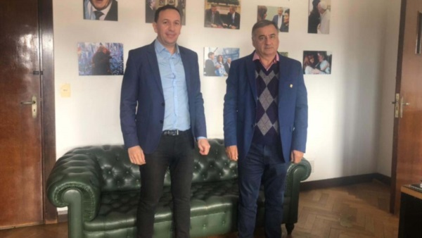 El intendente Adrián Maderna se reunió con el subsecretario Depetri.