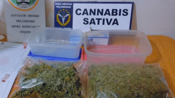 Droga. El material que secuestró la Policía en el acceso a la ciudad. 