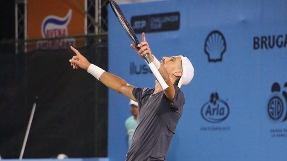 Jamás bajar los brazos. Pedro Cachin ganó el mejor partido de su carrera.