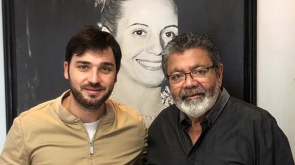 Con Evita. Torres y su encuentro con el líder gremial en Capital Federal.