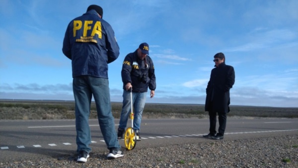 Los peritajes los llevó a cabo personal de la Policía Federal en ruta 3.