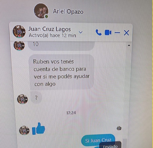 El estafador pidió una ayuda económica en nombre del escribano.