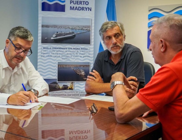 El Gobierno avanza en las obras en el Muella Storni de Puerto Madryn.