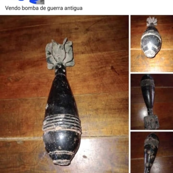 El material explosivo era ofrecido para su venta por las redes sociales.
