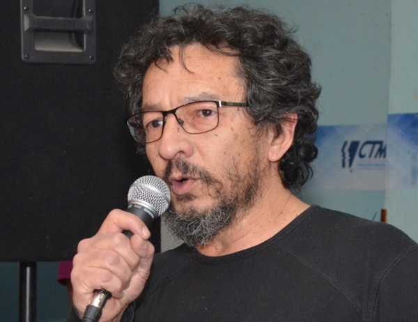 Antonio Osorio, secretario general del SOEME, y su reclamo.