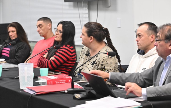 Absueltos. Los uniformados llevados a juicio que fueron desincriminados por la jueza Ana Breckle. 