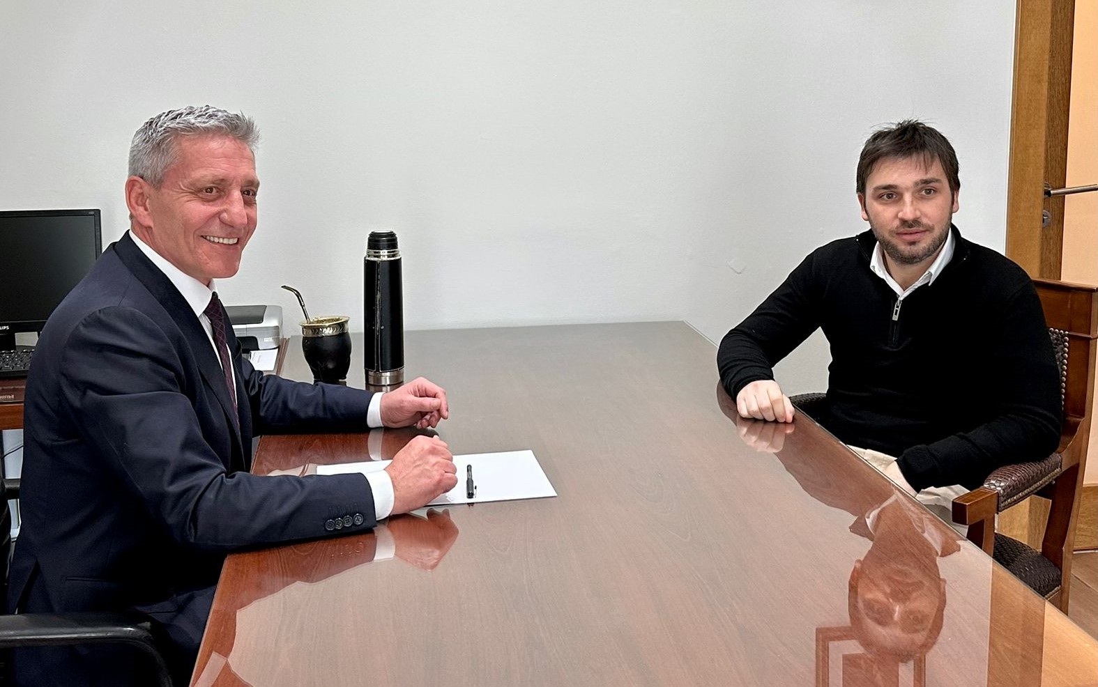 Arcioni y Torres, en un foto de archivo durante su primer encuentro de transición.