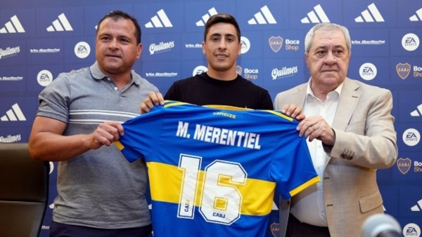 Miguel Merentiel usará el dorsal 16. Lo presentaron Delgado y Ameal.