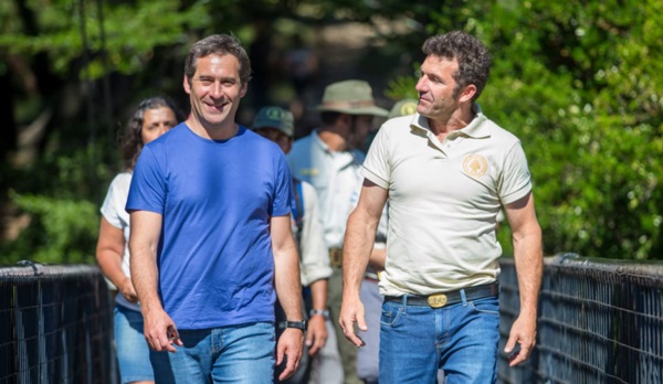 Juan Pablo Luque recorrió el Parque junto a Hernán Colomb.