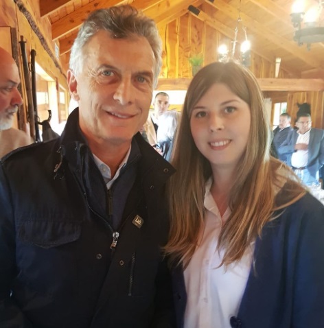 Cristina, con Macri. Andrea Cristina podría llegar al Senado si es que Torres y Taccetta tienen otros rumbos.