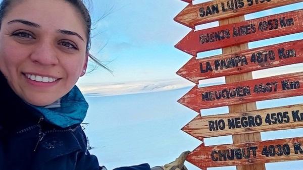 Micaela Escalera, la chubutense que voló a la Antártida