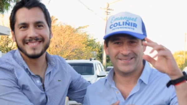 Juan Pablo Luque con la gorra de "Emanuel Coliñir Intendente"