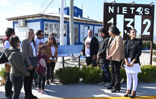 Acceso. El acto en la ciudad del Golfo incluyó nueva tecnología para contactar a las históricas Abuelas. 