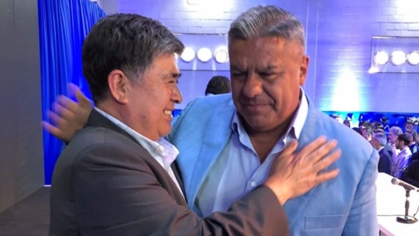 Treuque, con Tapia, en la asamblea de AFA de finales del año pasado.