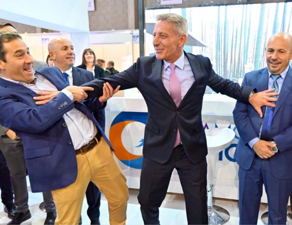 Sonrisas. Luque (izquierda), Arcioni y Sastre, tres protagonistas.