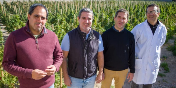 Visita. El intendente y candidato Luque en su visita al emprendimiento de cannabis de la ciudad del Golfo.