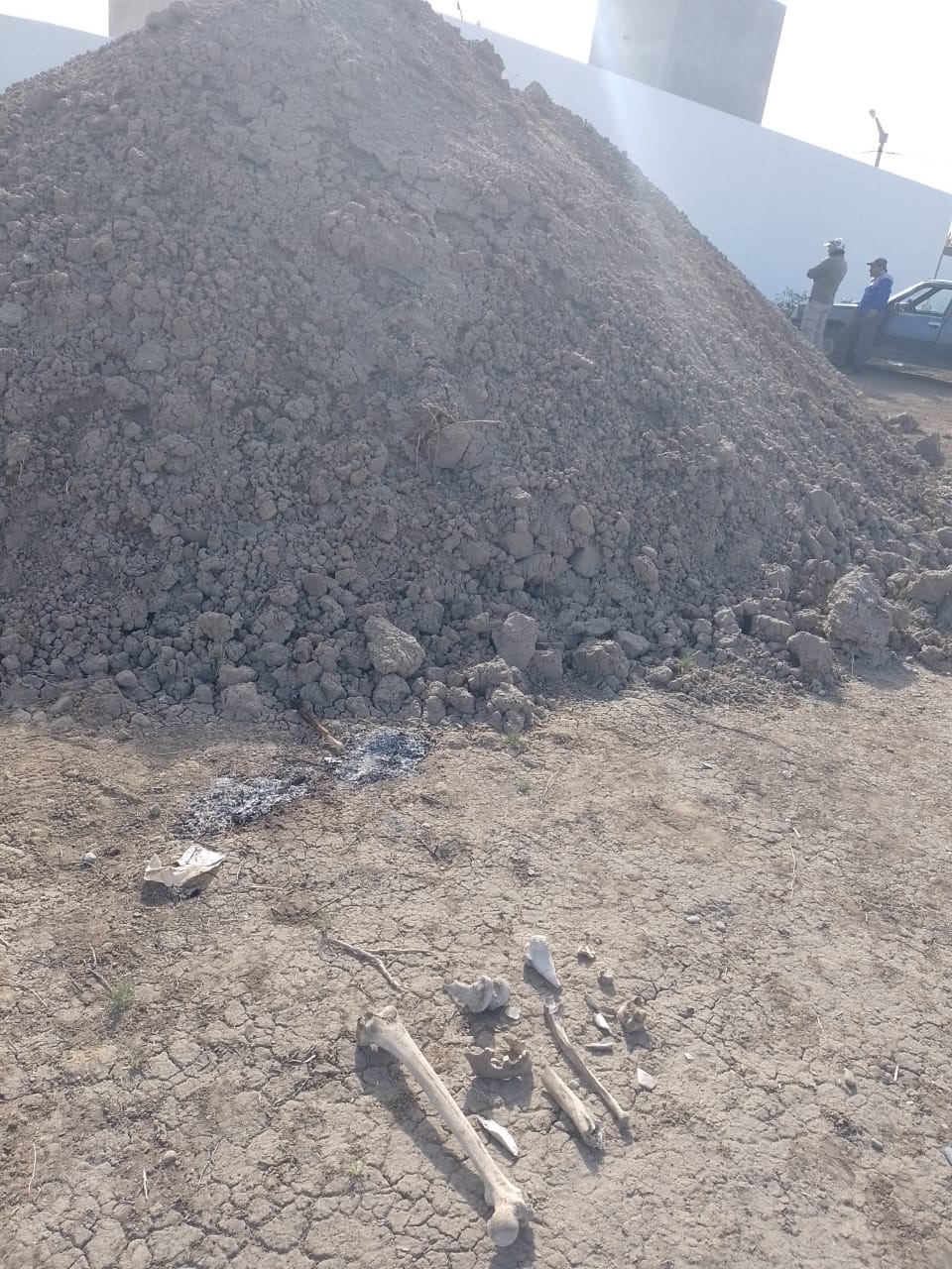 Removieron la tierra y encontraron restos de pueblos originarios