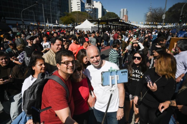 El jefe de gobierno porteño, Horacio Rodríguez Larreta, en una edición del campeonato del asado
