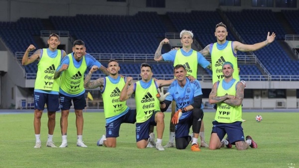 La Selección Argentina pudo entrenarse por primera vez en el Estadio Olímpico.