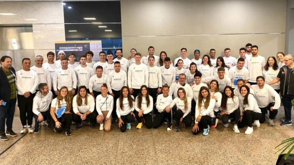 El equipo argentino que ya está en San Pablo para participar del 53° Campeonato Sudamericano de Mayores. (Foto: CADA).