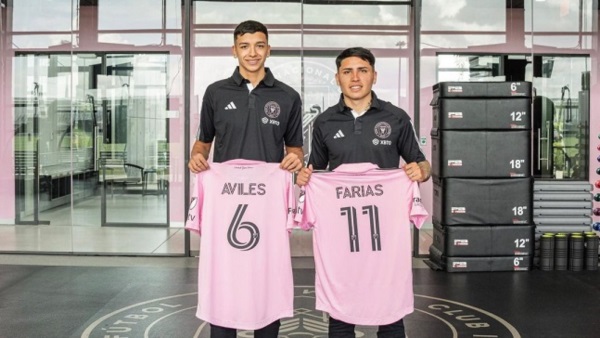 Toto Avilés y Facu Farías fueron presentados como nuevos compañeros de Leo Messi.