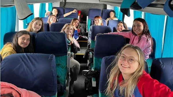 La "Maquinita" en pleno viaje a Neuquén.