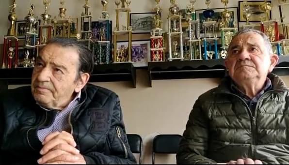 Dos trabajadores incansables del club Madryn: Abel Sastre y Edgar Sanz.
