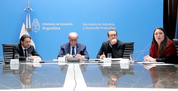 Equipos. Los funcionarios nacionales durante el encuentro virtual con todas las provincias. 