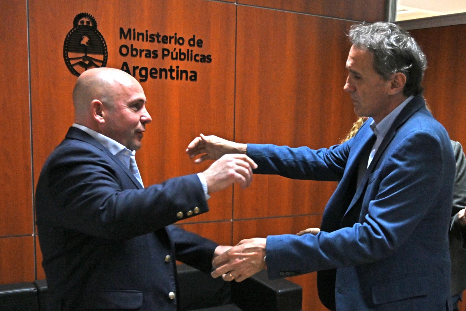 El intendente Gustavo Sastre con el ministro de Obras Públicas de la Nación, Gabriel Katopodis.